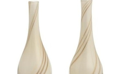 A pair of Italian Barbini ribbon swirl, metallic, and