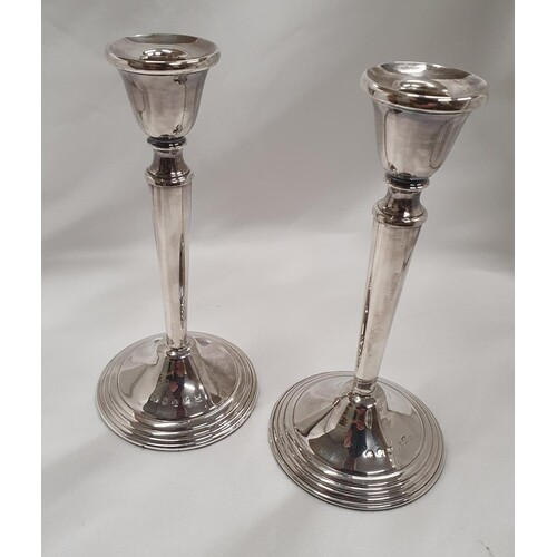 A pair of Silver Candlesticks Millennium 2000. Makers Alrigh...