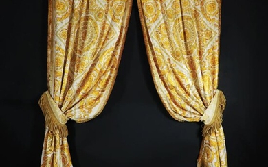 A pair of Versace Home double face velvet curtains