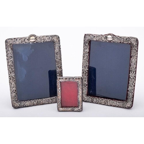 A pair of late Victorian silver photo frames, maker William ...