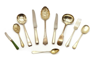 A quantity of silver canteen flatware by Harrison Brothers & Howson Ltd