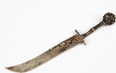 AN EARLY SILVER LETTER OPENER. Palestine, c. 1900. In...