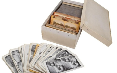 ANTIQUE 1900S LOT OF STEREOSCOPIC PHOTO CARDS SET