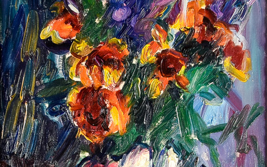 ARR Matthew Smith (1879-1959)- Oil painting - "Mixed Flowers in...