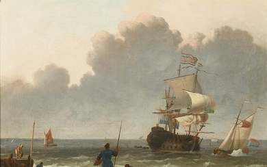 ATTRIBUTED TO LUDOLPH BACKHUIZEN A DUTCH COASTAL SCENE