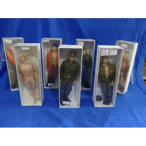 Action Man; A collection of seven original Painted Head Figu...