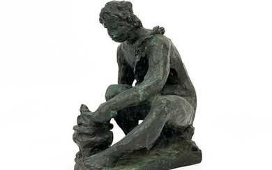 After Auguste Renoir Bronze Sculpture Le Petit Forgeron