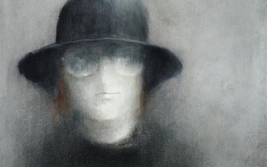 Albert Bertelsen (b. Vejle 1921, d. s.p. 2019) Woman with black hat....