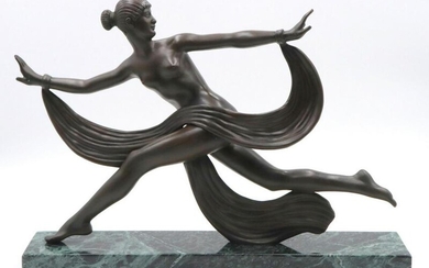 Alexandre Ouline (Belgium 1918-1940) Dancer Bronze