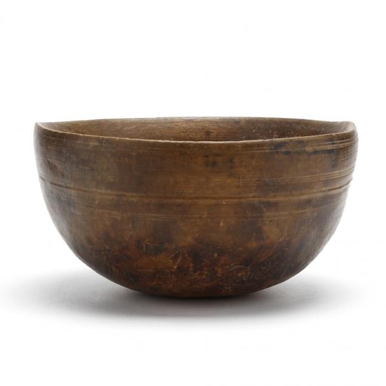 An Antique Asian Burl Wood Bowl