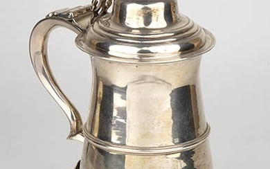 An English sterling silver Georgian tankard - London 1791, Peter...