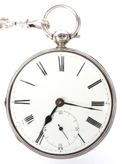 An early Victorian silver cased open face pocket watch