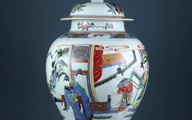 An exquisite ink blue and white dragon pattern jar