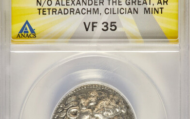 Ancients: , MACEDONIAN KINGDOM. Alexander III the Great (336-323 BC). AR tetradrachm (29mm, 10h). ANACS VF 35. ...