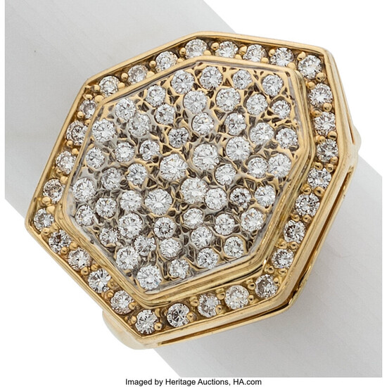 Andy Gotz Diamond, Gold Ring Stones: Full-cut diamonds weighing...