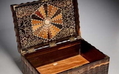 Anglo-Indian ebony Coromandel sewing box