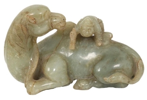 Antique Chinese Jade Carved Camel