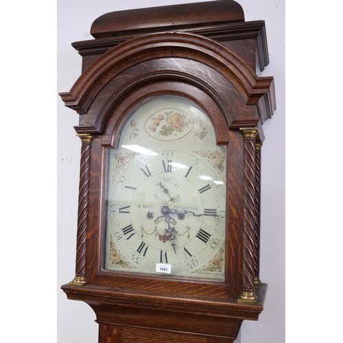 Antique George III oak 8 day longcase clock, by B Bell Uttox...