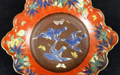 Antique Hand Painted Porcelain Art Bowl