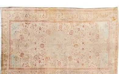 Antique Tabriz silk carpet