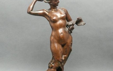 Anton Nelson Bronze Art Nouveau Figural Sculpture