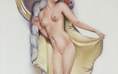 Art Deco - Pin-up with mask and cape (1)
