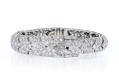 Art Deco Platinum 20 carat 1930's Diamond Bracelet
