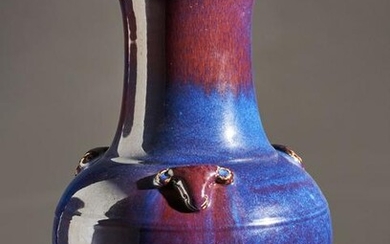 Arte Cinese A large flambÃ© glazed pottery vase