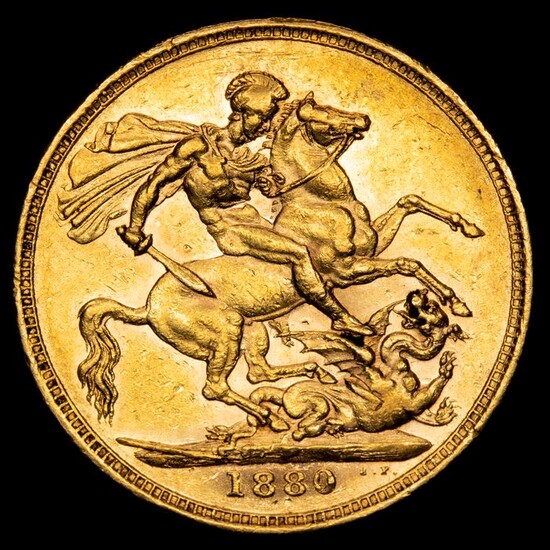 Australia - Sovereign 1880-S (Sydney) Queen Victoria (1837-1901)- Gold