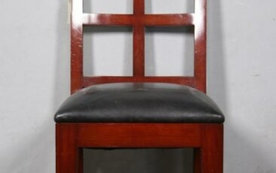 BAR STOOL WITH LEATHER SEAT
