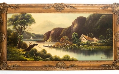 BECKER: Mountain, Riverscape - Painting