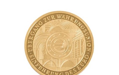 BRD/GOLD - 100 Euro GOLD fein, Währungsunion 2002-A