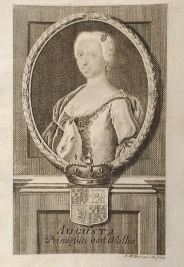 Bernigeroth, Augusta Princess of Wales 1750s engraving