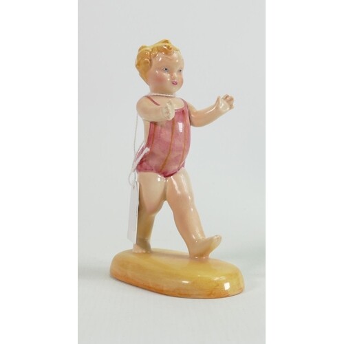 Beswick rare figure of a toddler in beach wear 375: height 1...