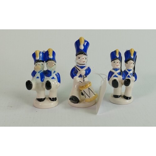 Beswick toy soldier figures in blue colours: 1627,1626 and 1...