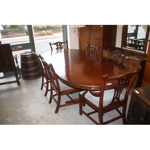 Bevan-Funnell Classic Twin Pedestal Mahogany Dining Table, w...