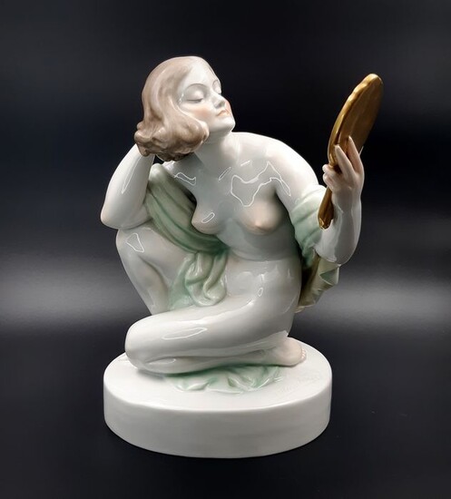 Big Size - Herend - The statue of vanity (38 cm) hand painted
