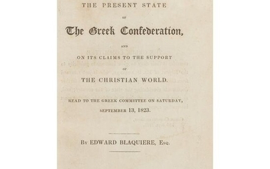Blaquiere, Edward Report on the Present State of the