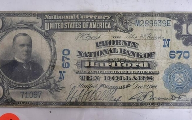 Blue Seal 1902 $10 National Currency