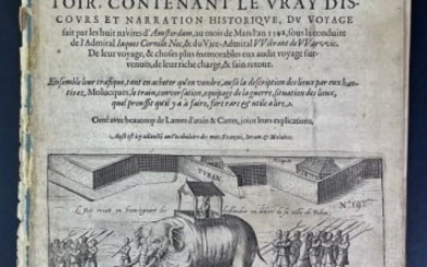 Book, 1609 French Ed. Van Neck's East Indies