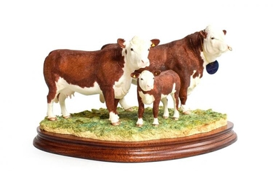 Border Fine Arts 'Hereford Family', model No. B1129 by Anne...
