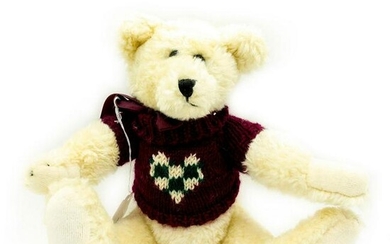 Boyds Bears Teddy Bear, Purple Heart Sweater