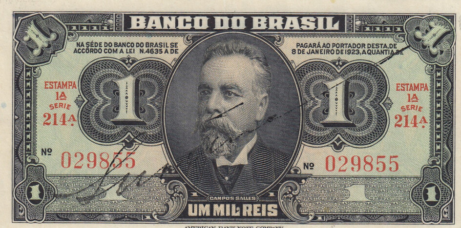 Brazil 1 Mil Reis 1923
