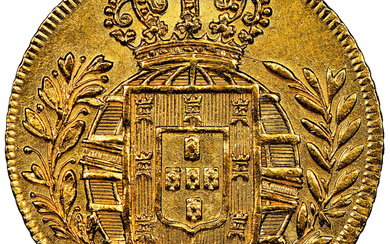 Brazil: , João VI gold 4000 Reis 1822/1-(R) MS62 NGC,...