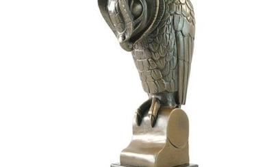 Bronze owl in art deco style