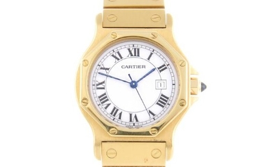 CARTIER - a Santos Ronde bracelet watch. 18ct yellow