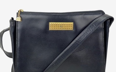 CHRISTIAN DIOR Bag Black Leather Adjustable Shoulder Bag