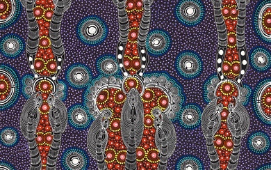 COLLEEN WALLACE NUNGURRAYI (1973 - ) Dreamtime sisters acrylic on...
