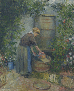 Camille Pissarro (1830-1903), Femme lavant une casserole