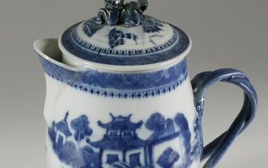 Canton Blue and White Cider Pitcher, circa 1820